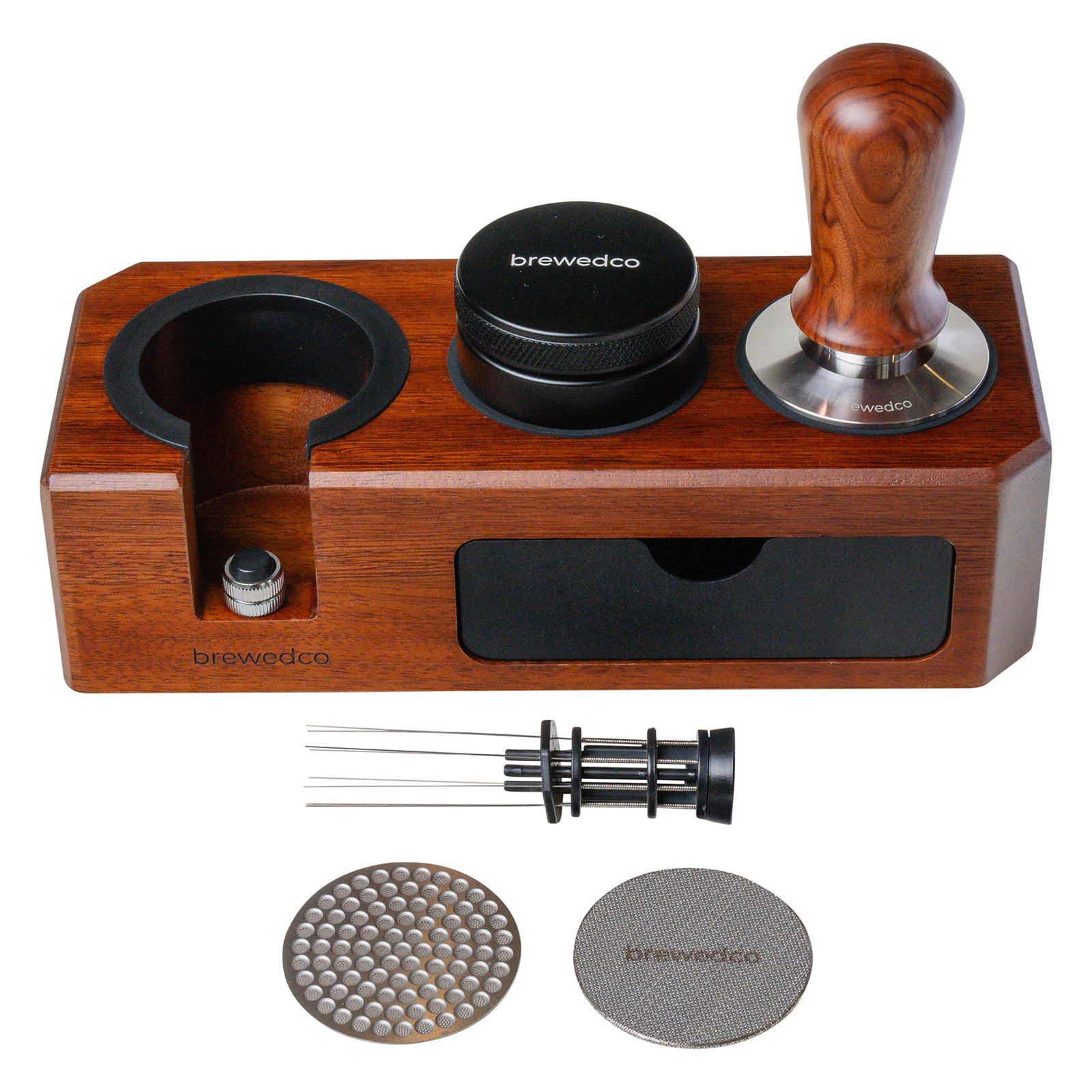 Coffee Tamping Station with Coffee Tamper, Tamper and Bottomless Portafilter