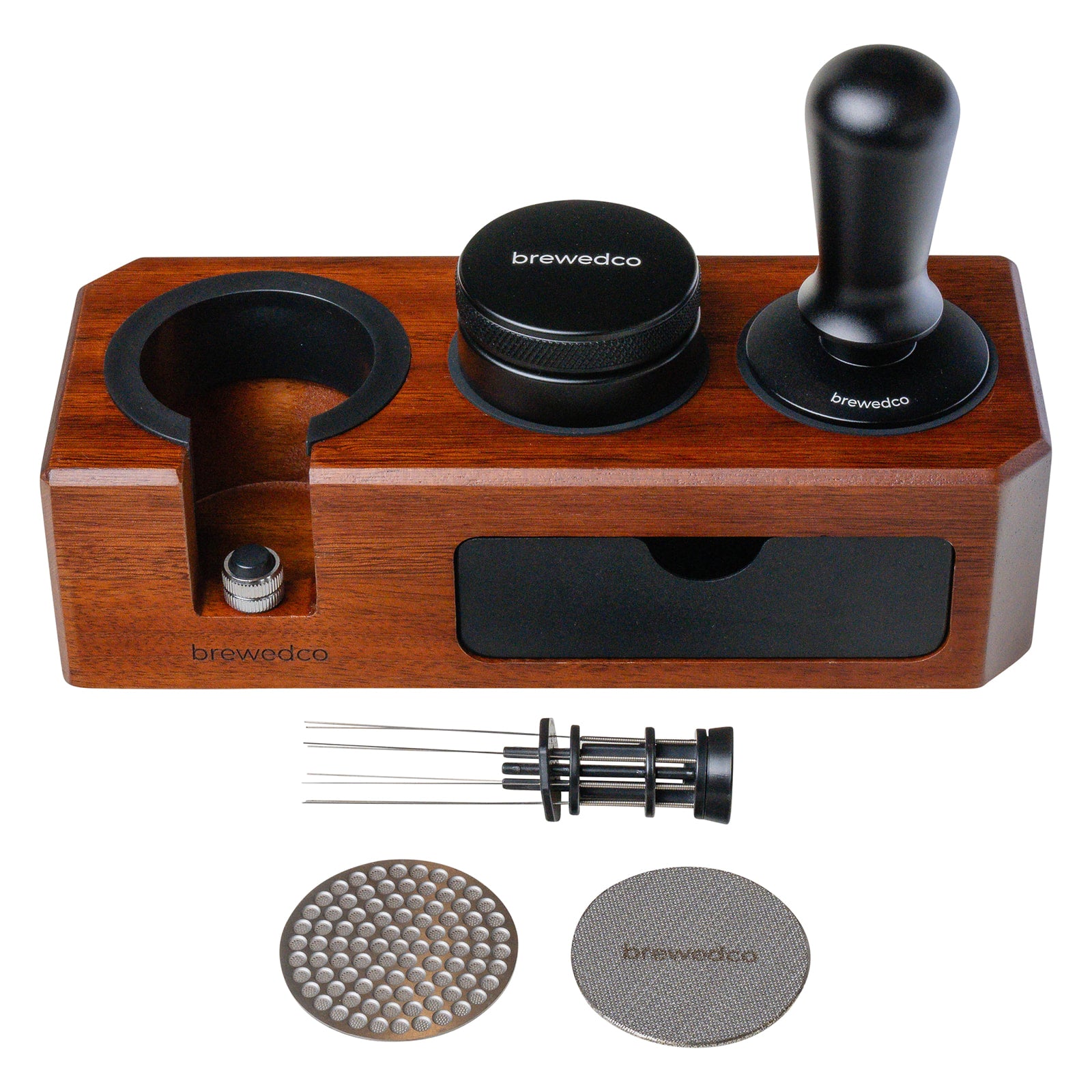 Coffee Tamping Station with Coffee Tamper, Tamper and Bottomless Portafilter