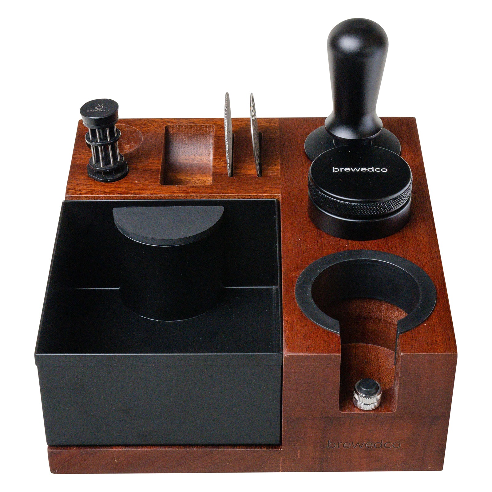 Coffee Tamping Station with Coffee Tamper, Tamper and Bottomless Portafilter