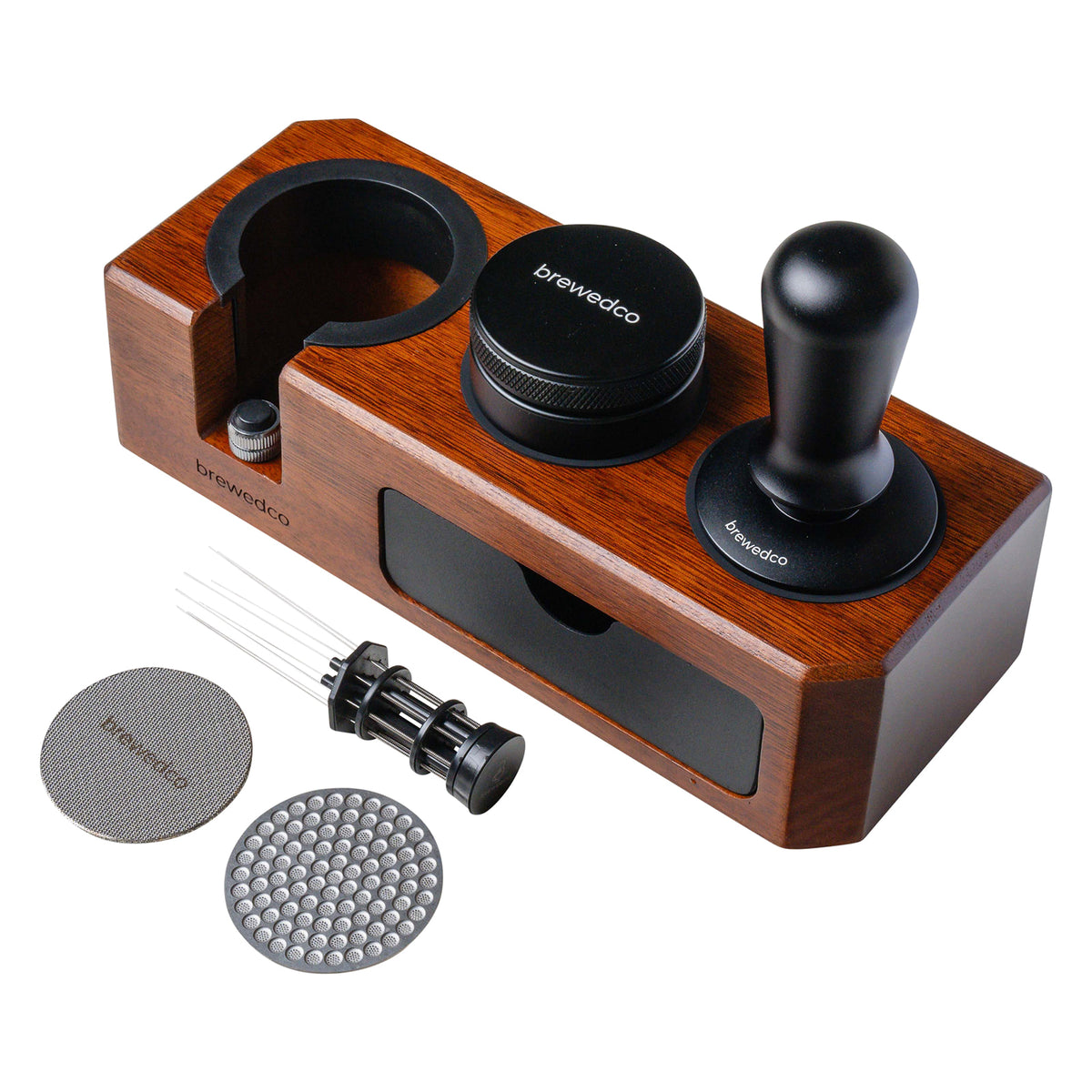 Coffee Tamping Station with Coffee Tamper, Tamper and Bottomless Portafilter