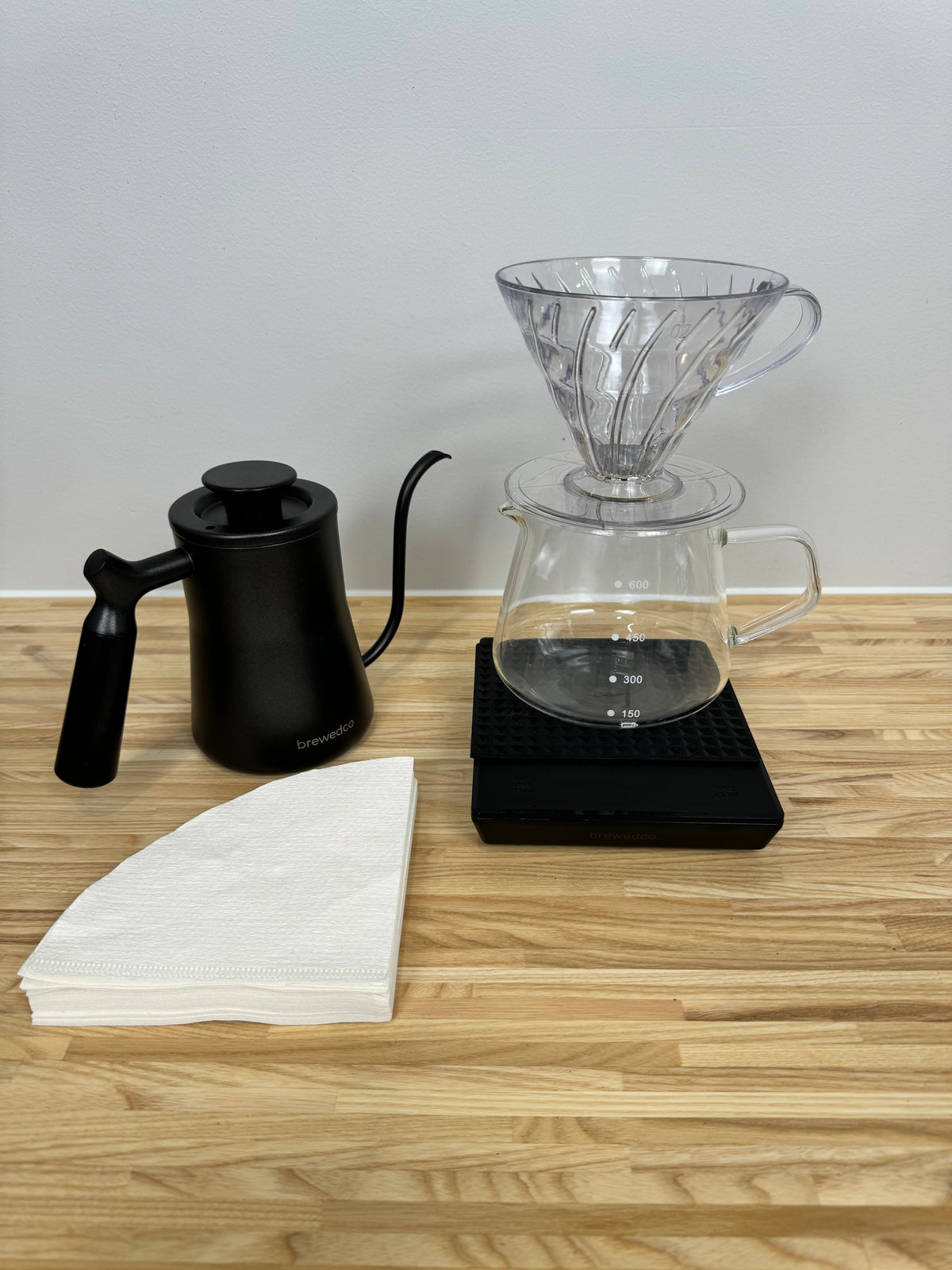 Brewedco Pour Over Starter Kit 2-4 Cup - Black